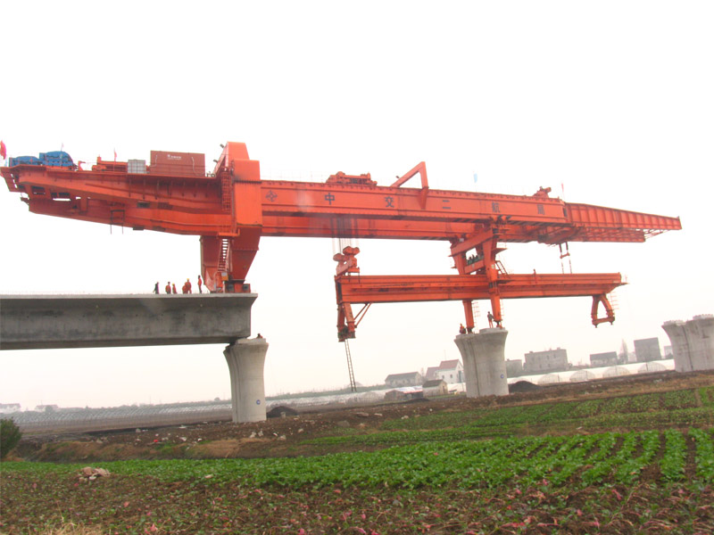 Box girder beam launcher for high speed railway